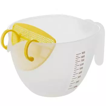 Akebono Sangyo Egg Cooking Made in All you need to do is and put eggs into a Easy to make smooth Also for making Egg strainer bowl Body Bowl, Yellow,