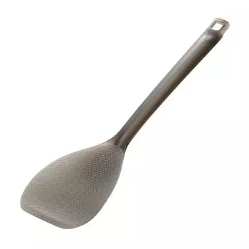Akebono Sangyo Made in and Scooping in Can be used with frying Double spatula floating Wide Shamoji, Smoked, Japan, Stir-frying, Serving, one,