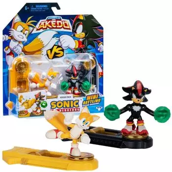 AKEDO Японский топ Hussie в Versus Pack против Легендарного Akedo Miles Prower Shadow the Hedgehog [Подлинный продукт] (Тень хвоста) Хвосты