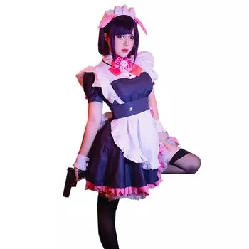 Akiba Meidousou Bannen Arashiko Wahei Nagomi Косплей Аниме Хэллоуин Одежда для горничной [молочное время] (L) чёрный