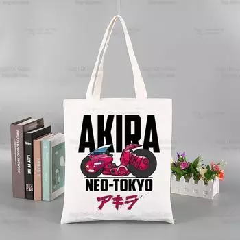 Akira Anime Kaneda Сумка для покупок Холст Токио Манга Сумка Harajuku Экологическая продуктовая сумка Большая холщовая сумка 24*26cm