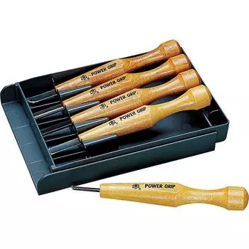 Akira Miki Knives Power Grip Chisel Set of 5 Gray Case 800053