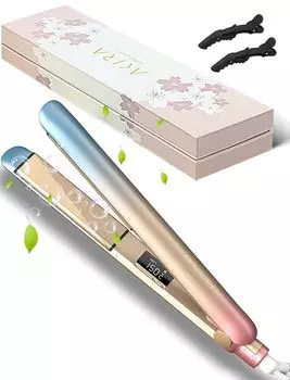 AKIRA Щипцы для завивки волос прямые 25 мм Выпрямитель для волос с отрицательными ионами и светодиодным дисплеем Умная регулировка температуры при выключении Подходит для влажной и сухой укладки Локоны прямые