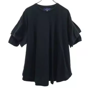 AKIRANAKA Cut Tunic 2 black T-shirt Women Used