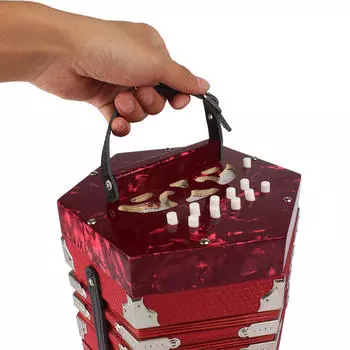 Аккордеон Концертина 20-кнопочный, 40-язычный, англо-стиль, с сумкой для переноски