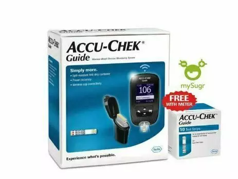Акку-Чек Гайд Глюкометр (Bluetooth) (черный) БЕСПЛАТНАЯ ДОСТАВКА ПО ВСЕМУ МИРУ