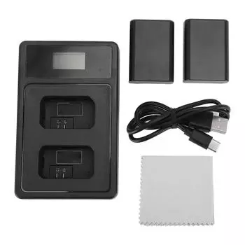 Аккумулятор для камеры NP FW50 7,2 В 1850 мАч с двойным USB-светодиодным дисплеем, зарядная док-станция для ZVE10 ILCE 5000