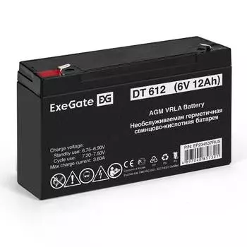 Аккумулятор Exegate Dt 612 6 В 12 Ач F1 Клеммы