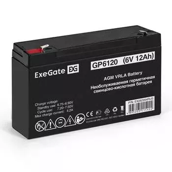 Аккумулятор Exegate Gp6120 6 В 12 Ач F1 Клеммы