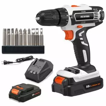 Аккумуляторная электрическая отвертка IRIS OHYAMA 18 В с легкой регулировкой скорости, удобная в использовании даже для начинающих мастеров-любителей, обычное зарядное устройство JCD25,