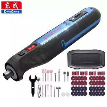 Аккумуляторная электрическая шлифовальная машина Dongcheng DCSJ0801, маленькая мини-гравировальная машина Jade, 8 В, ручная гравировальная машина, электрическая дрель DCSJ0801E