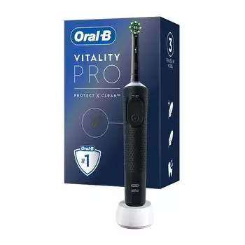 Аккумуляторная электрическая зубная щетка Oral-B Vitality Pro Black Превосходная защита и чистка, оригинал