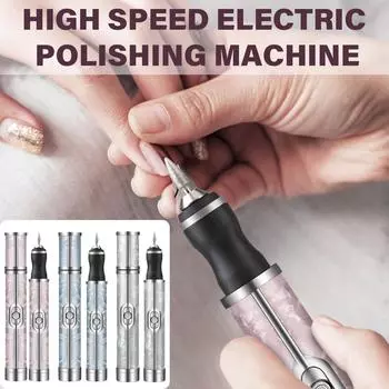 Аккумуляторная беспроводная дрель для ногтейЭлектрическая пилка для ногтей с акриловым гелем15000 об/минМаникюрный педикюрный инструмент розовый