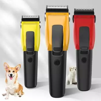 Аккумуляторная машинка для стрижки домашних животных - профессиональный инструмент для ухода за собаками и кошками individual жёлтый