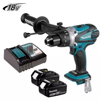Аккумуляторная ударная дрель Makida DHP458RGE 18 В 6,0 Ач, набор из 2 шт.