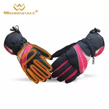 Аккумуляторные перчатки с подогревом, полностью закрывающие пальцы, зимние перчатки для мужчин и женщин, ветрозащитные водонепроницаемые тактические варежки 3,7 В M темно серый