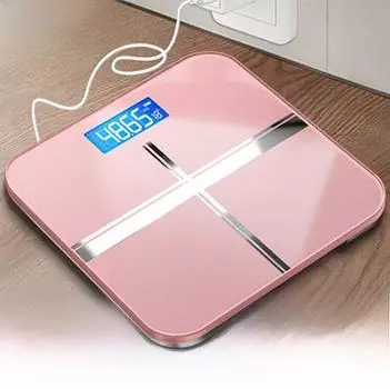 Аккумуляторные симпатичные стеклянные электронные весы для домашнего использования 26*26cm with Battery