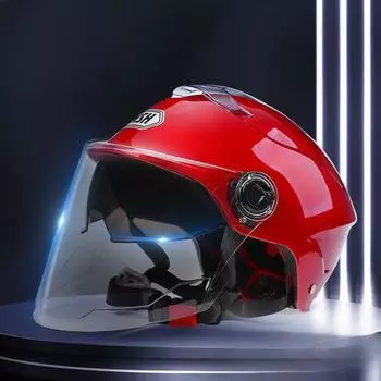 Аккумуляторный электромобильный шлем для лета, мужчин и женщин, всесезонный, универсальный, осенне-зимний, полушлем, мотоциклетный капюшон