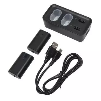 Аккумуляторный блок для контроллера 2 шт. 800 мАч перезаряжаемые батареи с USB зарядной станцией для Xbox One X