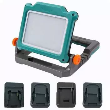Аккумуляторный складной светодиодный рабочий фонарь для Makita, Dewalt, Milwaukee, Bosch, 18 В, 20 В, литий-ионные аккумуляторы, прожектор для кемпинга