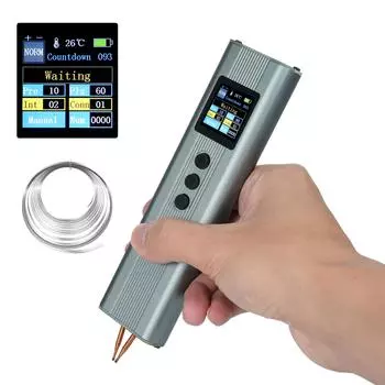 Аккумуляторный точечный сварочный аппарат Портативный точечный сварочный аппарат 2200 мАч литиевая батарея 1,33-дюймовый цветной TFT-дисплей серый