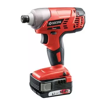 Аккумуляторный ударный гайковерт Kyocera Ryobi 657751A и прочная затяжка винтов с максимальным моментом затяжки 135 Н Литий-ионный аккумулятор Затяжка винтов