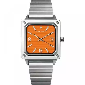 [AKNIGHT] Мужские часы, квадратные мужские часы, водонепроницаемые кварцевые часы с хронографом, нержавеющая сталь, модные деловые классические светящиеся часы с маленьким циферблатом класса люкс из серебра