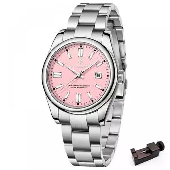 AKNIGHT Мужские часы Мужские кварцевые часы, водонепроницаемые светящиеся мужские часы, ремешок из нержавеющей стали Модные деловые мужские часы Аналоговый хронограф