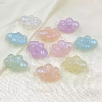 Акрил для браслета 10 шт., россыпь бусин Merman Cloud, сияющий свет, сделай сам, материалы для ручной работы, модное ожерелье, изготовление жёлтый