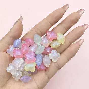 Акрил ручной работы, модные браслеты, серьги, четырехугольные звезды, материалы, сделай сам, 60 шт., 16 мм, свободные бусины, ювелирные аксессуары красный