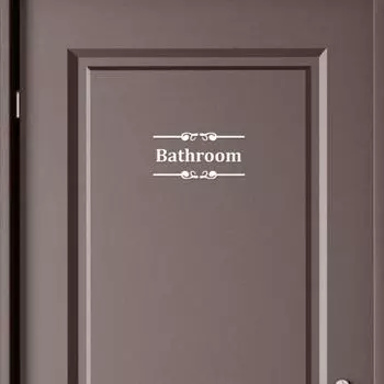 Акриловая 3D наклейка для туалета и ванной комнаты, школьный торговый центр, гостиничный номер, дверь, напоминание, бирка B чёрный