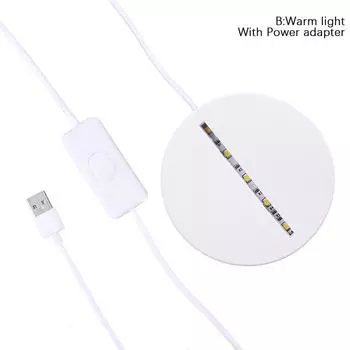 Акриловая 3D светодиодная основа для лампы, настольная ночная лампа, светодиодное освещение из АБС-пластика, USB-аксессуары