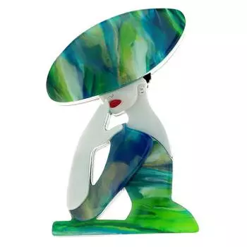 Акриловая элегантная женская брошь, булавка из ацетатного волокна, модные вечерние украшения, 2 цвета в наличии