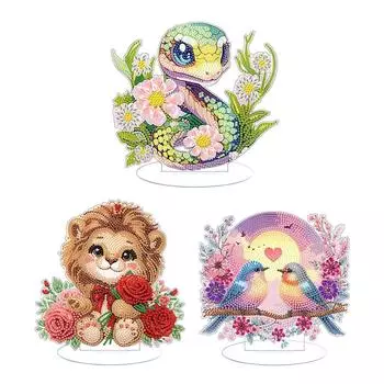 Акриловая алмазная живопись, набор украшений для столешницы, зеленая бамбуковая змея, столешница, наборы украшений для алмазной живописи для взрослых, начинающих LY375