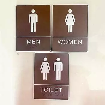 Акриловая этикетка для ванной комнаты, съемная самоклеящаяся табличка для туалета, настенная наклейка, настенная этикетка для двери в туалет, декор своими руками