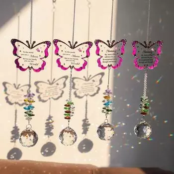 Акриловая бабочка памятная хрустальная подвеска ловец солнца украшение
