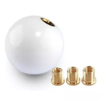 Акриловая белая круглая ручка переключения передач, ручка ручного переключения передач с 3 адаптерами