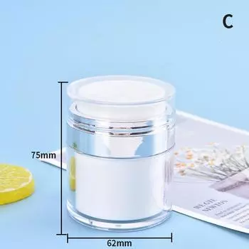 Акриловая безвоздушная банка с насосом, пустая акриловая бутылка для крема, многоразовый косметический контейнер 50