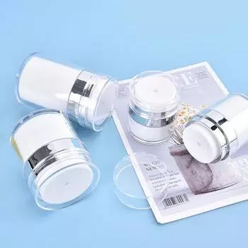Акриловая безвоздушная банка с насосом, пустая акриловая бутылка для крема, многоразовый косметический контейнер 15