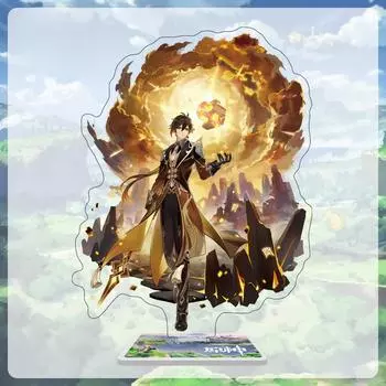 Акриловая большая стойка высотой 16 см с изображением персонажей из Мондштадта и Ли Юэ в Genshin