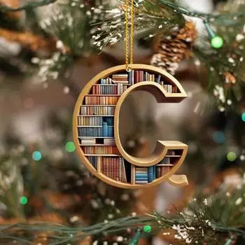 Акриловая буква книжная полка украшение домашний офис комнатная рождественская елка подвесная 2D плоская