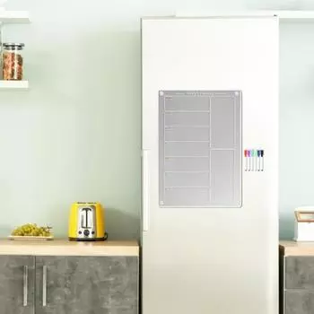 Акриловая доска для еженедельного планирования, планировщик еды, устойчивая к царапинам, легко стираемая, кухонный холодильник, магнитная доска для меню, прозрачная доска с еженедельным календарем Sets