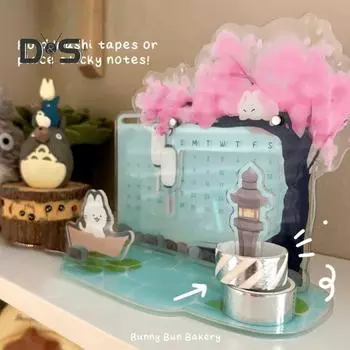 Акриловая доска для календаря с сухим стиранием и подставкой для рабочего стола, без переворота, самодельный вечный календарь, многоразовая подставка для календаря для домашнего офиса B