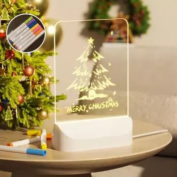 Акриловая доска для сухого стирания с подсветкой, легко моется, многоцелевая светодиодная ночная A