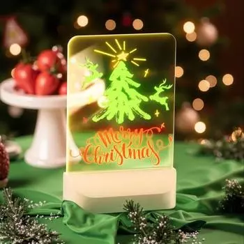 Акриловая доска для сухого стирания с подсветкой, легко моется, многоцелевая светодиодная ночная