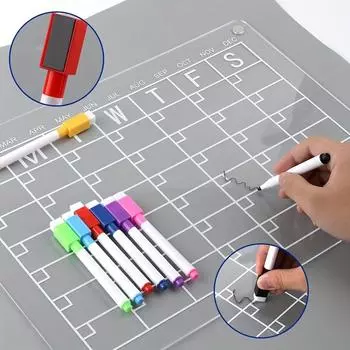 Акриловая доска-календарь, магнитный календарь на холодильник, расписание для домашней доски объявлений Pack of 1