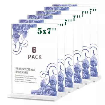 Акриловая фоторамка, держатель для вывески, держатель для меню ресторана, двухсторонний держатель для карт, прозрачный вертикальный дисплей для карт, палатка для рекламы, фотокарточка