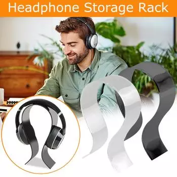 Акриловая гарнитура для наушников, настольная витрина, держатель для декора наушников чёрный