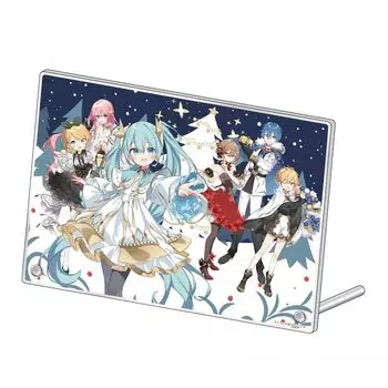 Акриловая художественная подставка Hatsune Miku Xmas SHOP 2023