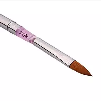 Акриловая кисть размера 8 Sable Pink Mable Съемная акриловая ручка для дизайна ногтей